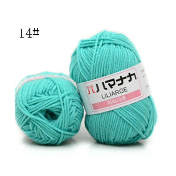 25g Milk Cotton Yarn Comfortable Wool Blended Yarn Apparel Sewing Yarn Hand Knitting Scarf Hat Yarn crochet knitting yarn: F