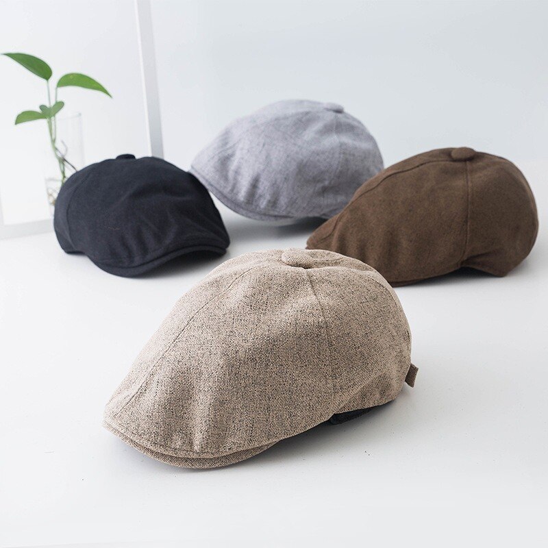 Mode Canvas Baretten Caps Voor Vrouw Man Toevallige Piekte Caps Effen Kleur Baretten Hoeden Womens Pet Cap Outdoor Sport Unisex