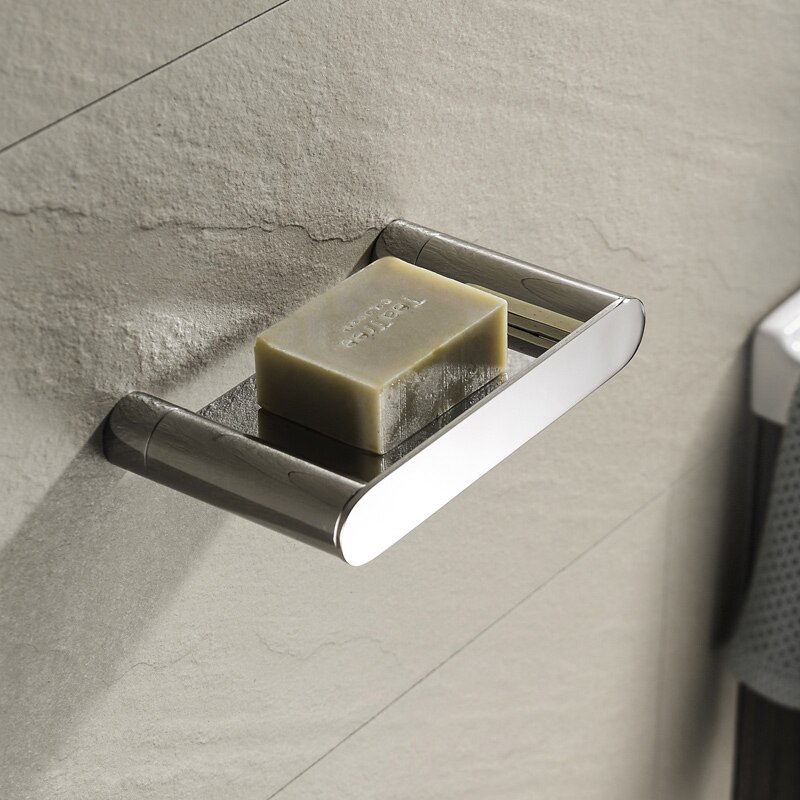 Ovalt badeværelsestilbehør vægmonteret håndklædering håndklædeholder køkken hardware papirholder toiletbørsteholder håndklædering: Sæbeskål