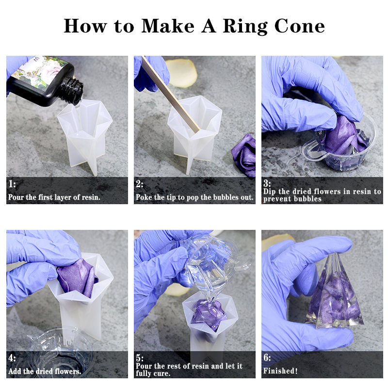 8 arten Ring Halfter Kegel Harz Formen Pyramide Silikon bilden für Harz Gießen DIY Schmuck Ring Anzeige Stand Kerze, der Handwerk