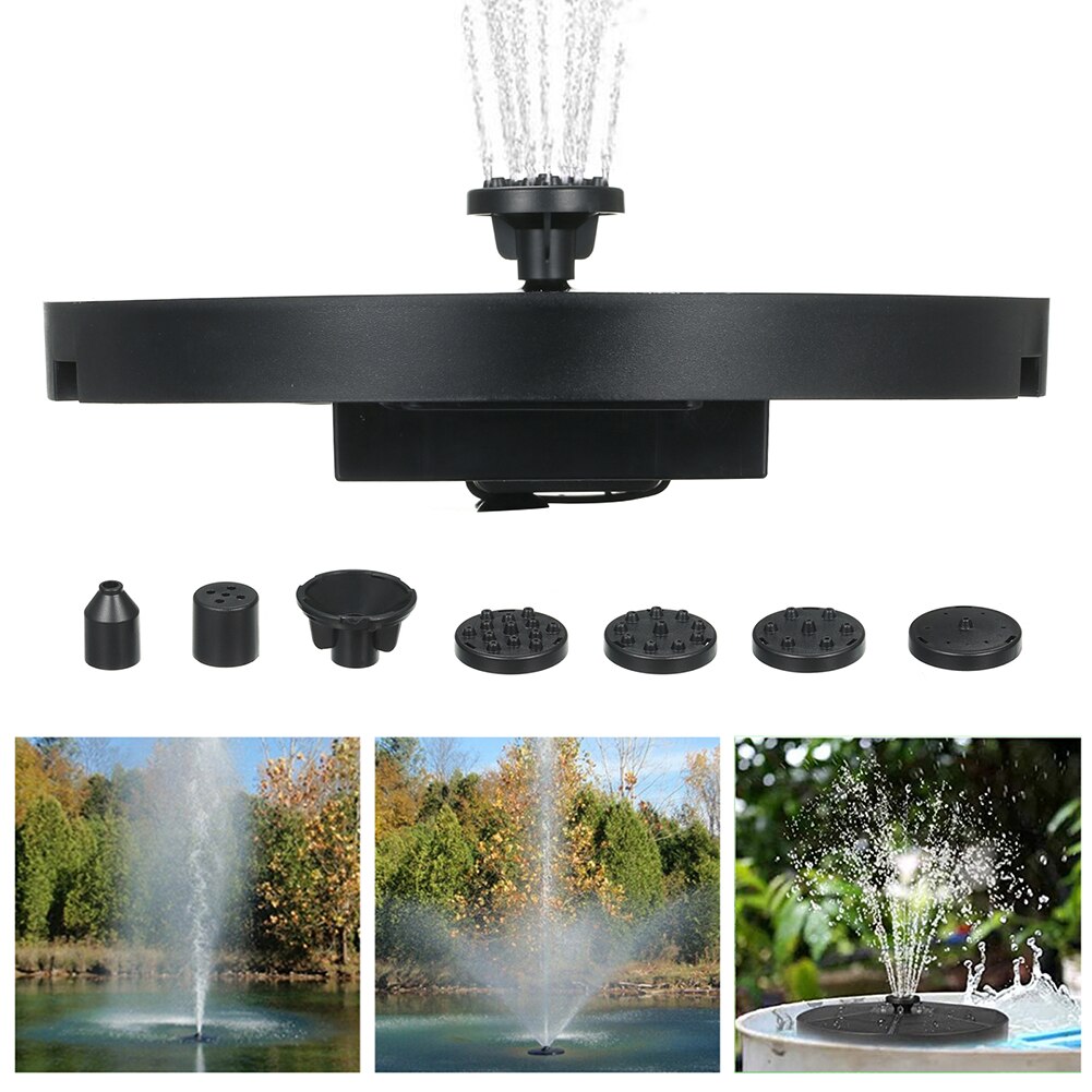 3.8W Drijvende Solar Fontein Led Verlichting Vijver Decor Tuin Fontein Pomp Met 7 Led Verlichting Water Stijlen