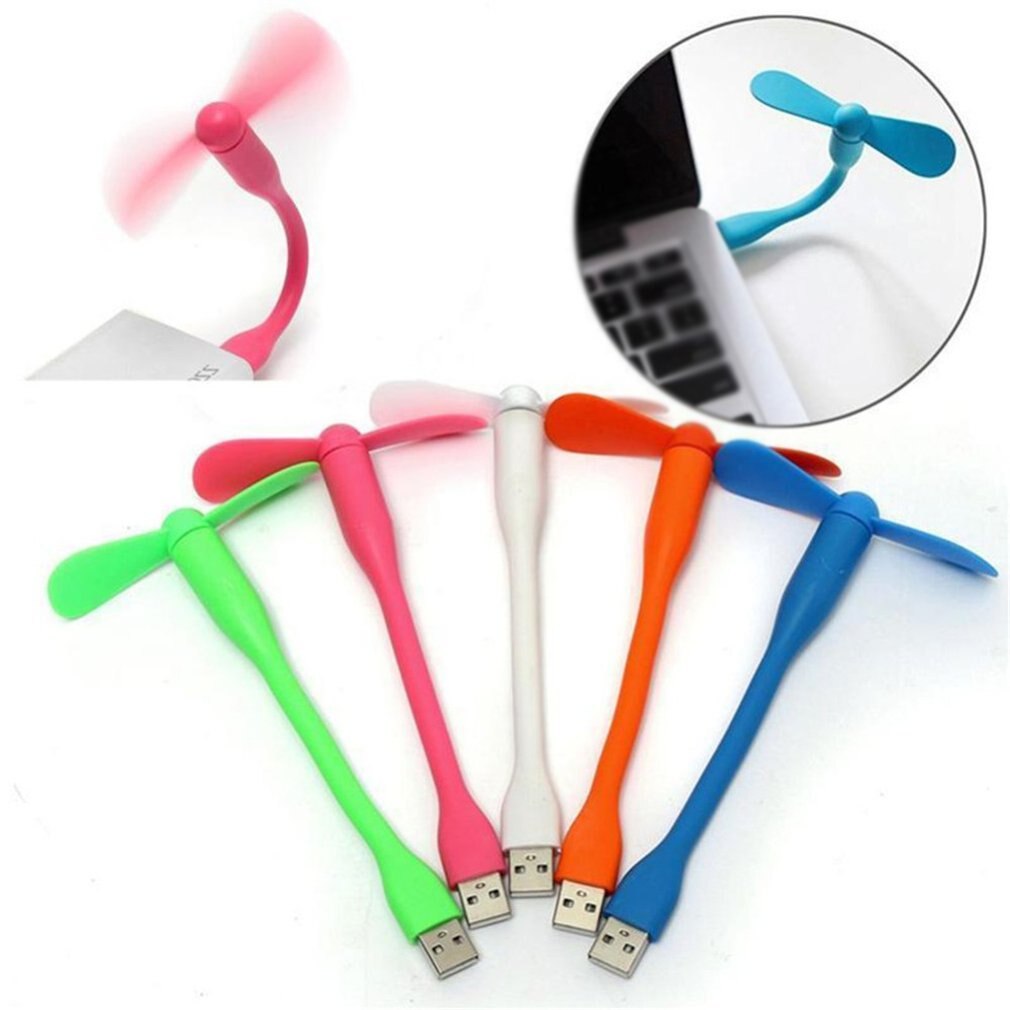 Mini ventilador Usb Flexible, portátil, desmontable, para Pc, Banco de energía, dispositivos Usb