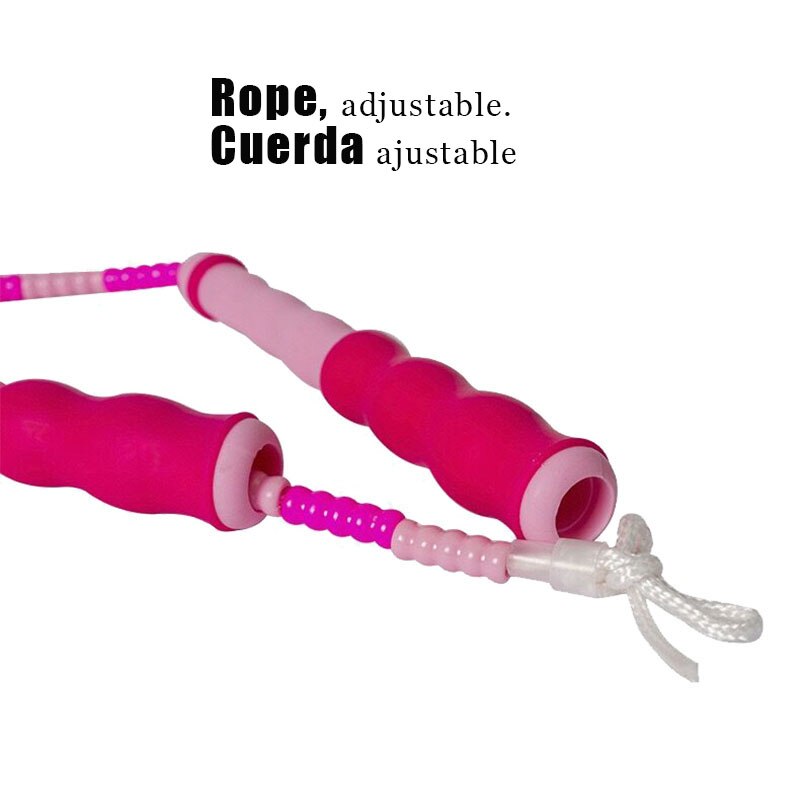 Cuerda para saltar con cuentas suaves ajustables de 2,8 m de longitud, cuerdas para saltar para niños para Fitness en interiores y exteriores