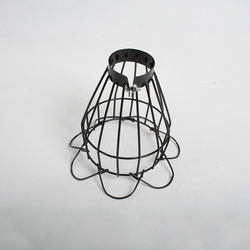 Newst Lampshade Heating sun lamp anti-scalding net chicks ducks quail heating lamp anti-scalding protective cover Iron Wire Cage: black / 2 pcs