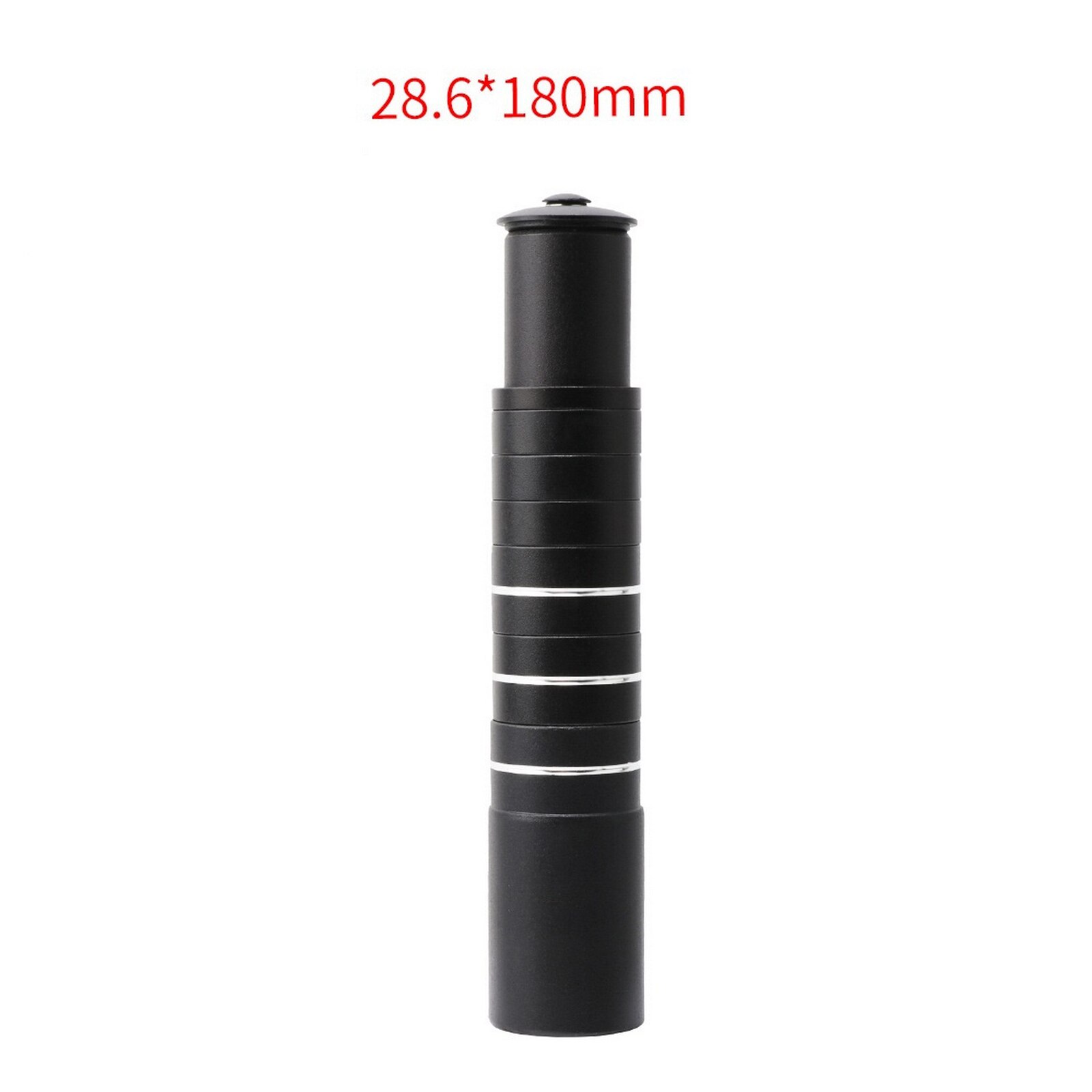 28.6mm Bike Extended Stem Aluminum Alloy Adjustable Bicycle Stem Raiser Extender Extension Stem Bicycle Replacement Parts: 180mm