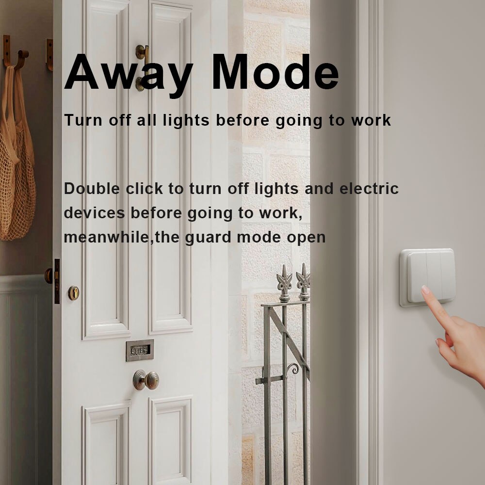 Tuya Smart Life ZigBee Wireless Wall Switch 3 Gangs Remote Portable Tuya Zigbee Gateway Required No limit to Control Home Device