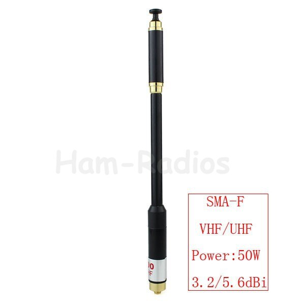 Zwarte AL-800 144/430Mhz SMA-F/Sma/Bnc High Gain Super Telescopische Antenne Voor pryme Kenwood Hyt Baofeng Uv-5r