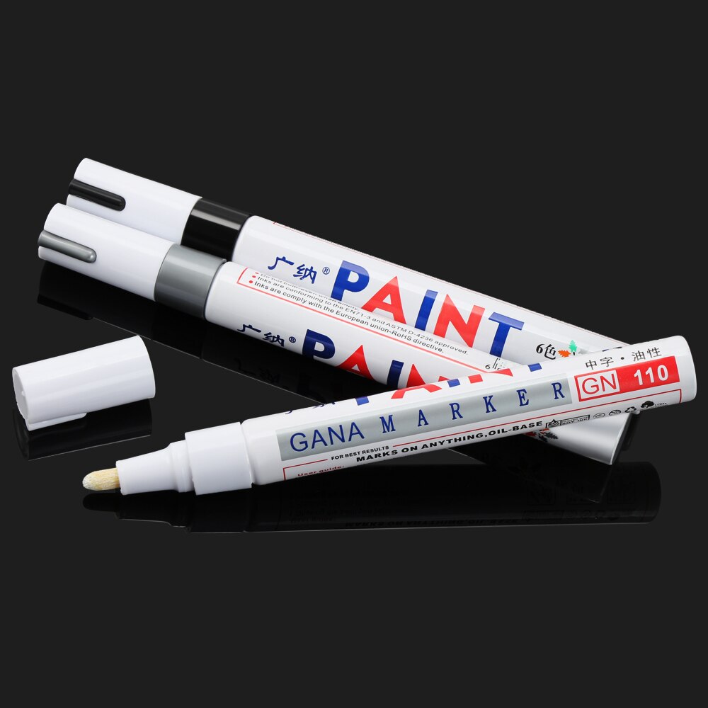 Vandtæt gummi permanent maling pen pen bildæk miljømæssige dæk maleri