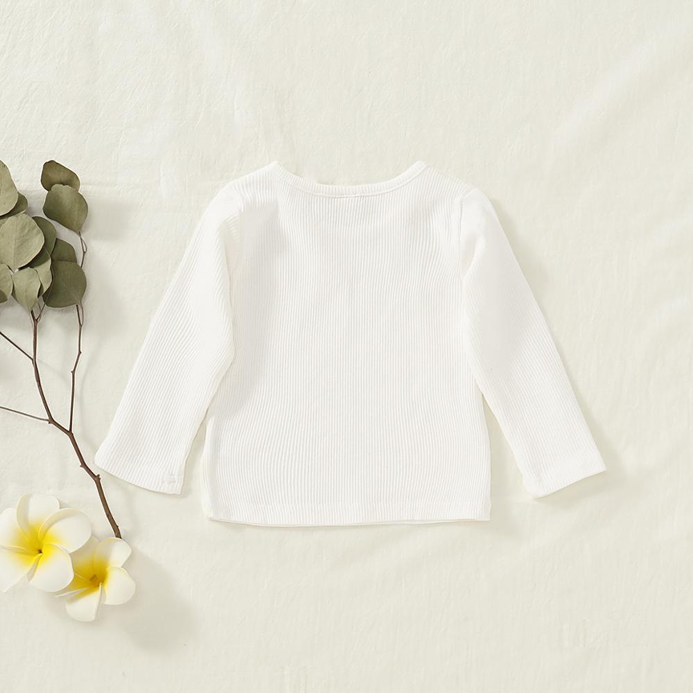 0-18M Toddler Blouse Baby Girl Pure Tees Cotton Soft Long Sleeve Boy T-Shirt Bottoming Girls Blouse Infant Kids Clothes