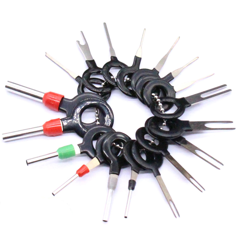 Mahaqi 21 stk / sæt bilterminal fjernelse elektriske ledninger crimpstik pin udtrækkersæt biler terminal reparation håndværktøj