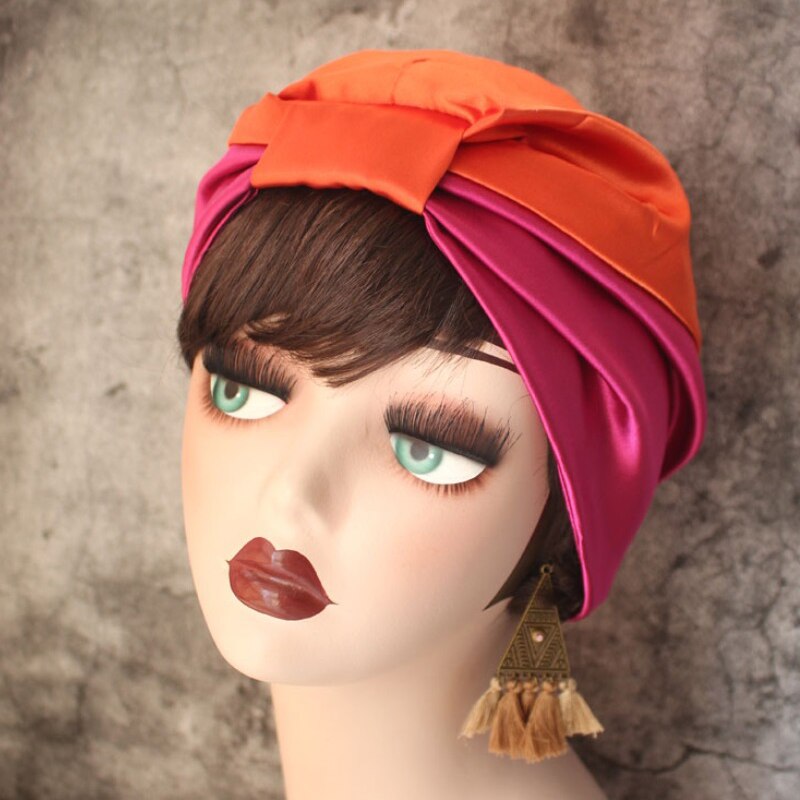 Gorro de salón de seda para mujer, gorro de ducha para dormir, Toalla de baño, secado del cabello, elástico, rápido, para el cuidado del cabello, 6 colores, 1 Uds.