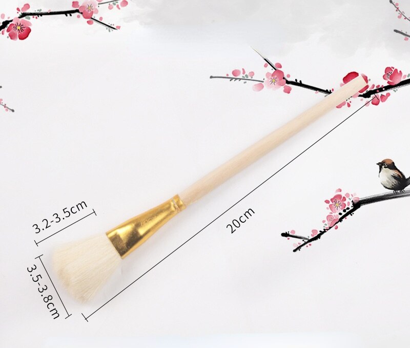 Ceramic Painted Wool Brush Solid Wood Pen Soft Head Sweeping Brush Ceramic Gold Painting Craft Paint Brush Painting Tool: 1pcs No.9