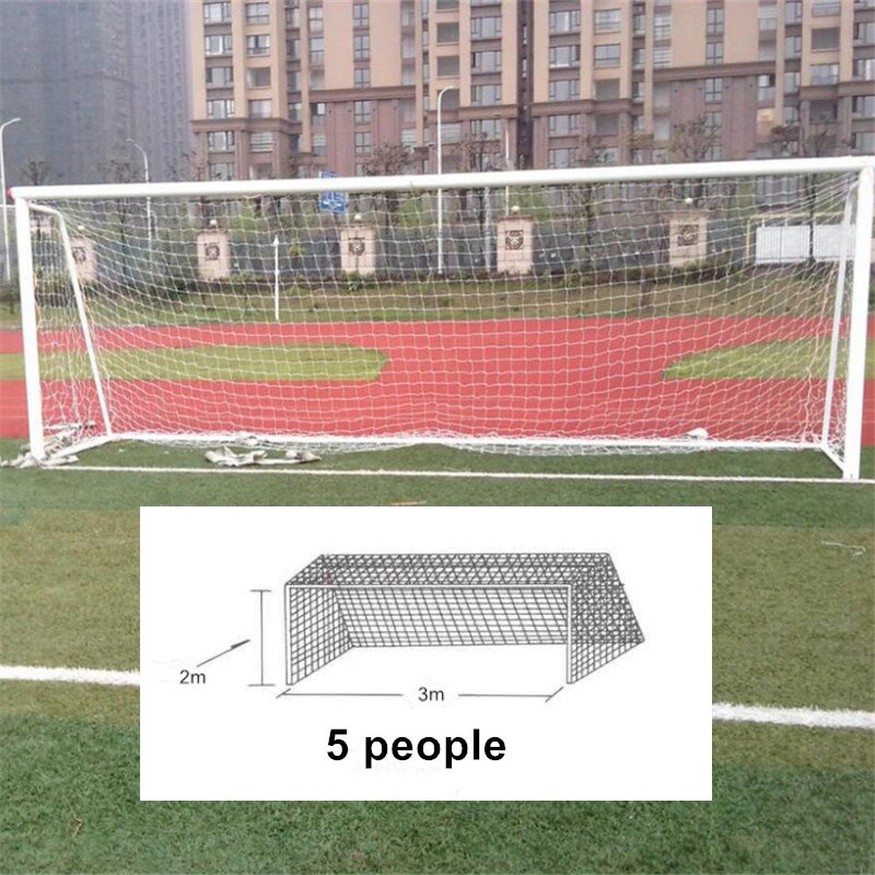 24x8 FT(7.3x2.4m) Football Soccer Goal Net 5-7-11 people Full Size Bulked elater Fiber Football necessity Sports Match Training: 5people one pairs