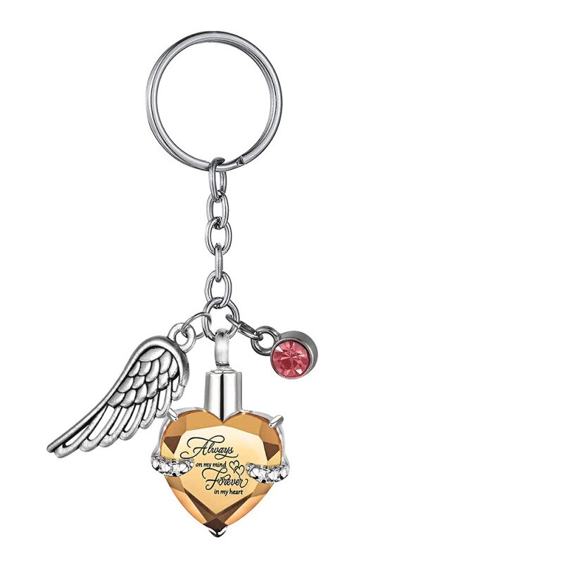 1PC Bunte Herz knapp aufbringen Feuerbestattung Asche Schmuck Keychain Haustier Denkmal Hund Katze Urnen DIY Liefert: 2