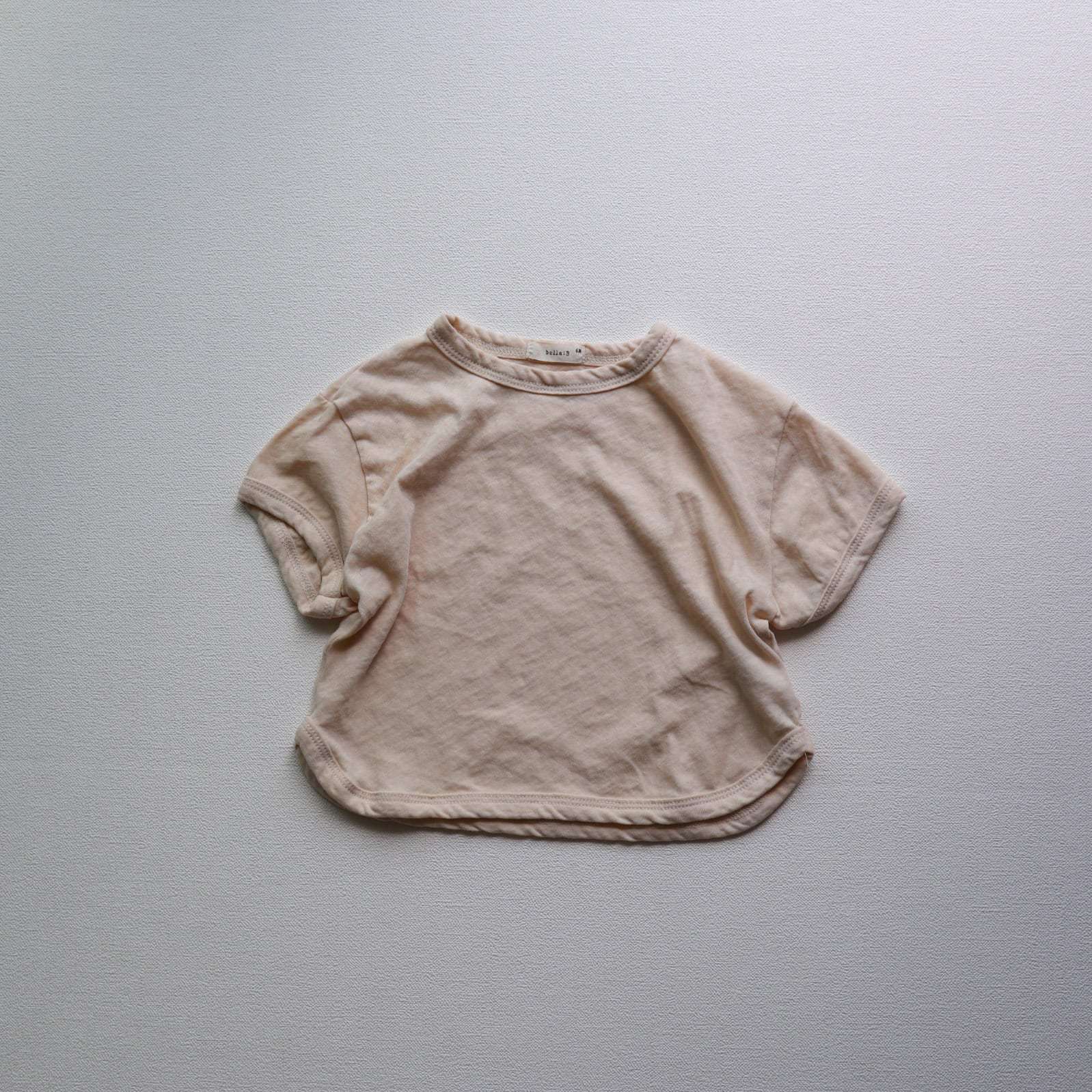 2022 Zomer Effen Kleur Baby T-shirt Baby Jongens Tops Kinderen T-shirt Meisjes Katoenen Kleding Korte Mouwen Tee Shirts: beige / 24M  90cm