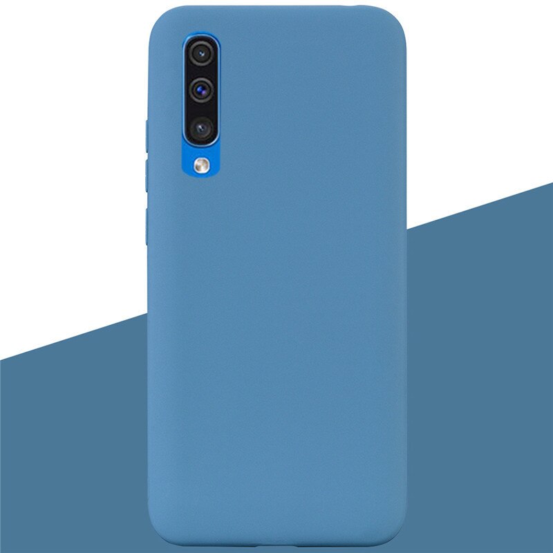 Für Samsung Galaxy A50 Fall Silikon Transparent Zurück Abdeckung Telefon Fall Für Samsung A50 A505 A505F SM-A505F EINE 50 Weichen TPU Fall: 12 Lake Blue