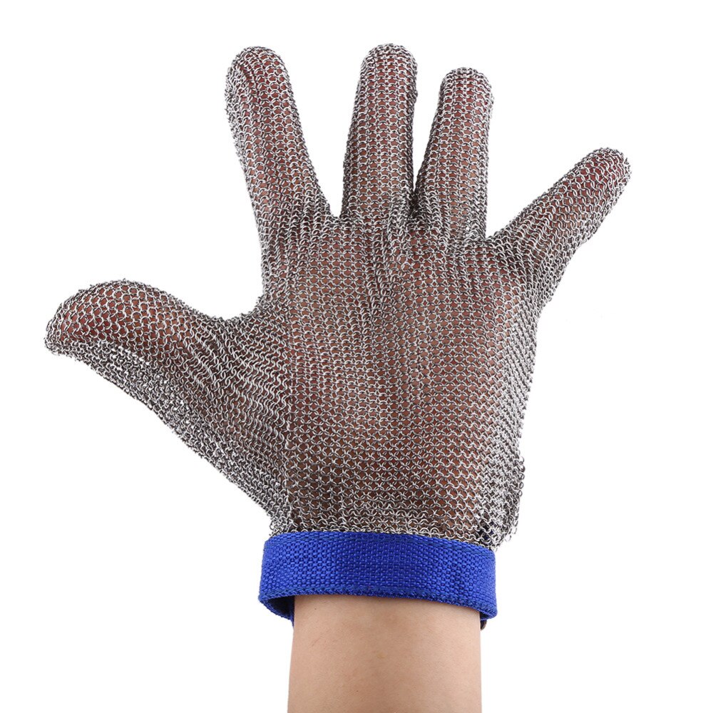 Luva de aço inoxidável metal malha corte resistente nível 5 luva à prova de carne à prova de açougueiro processo segurança trabalho ferramenta proteção mitten