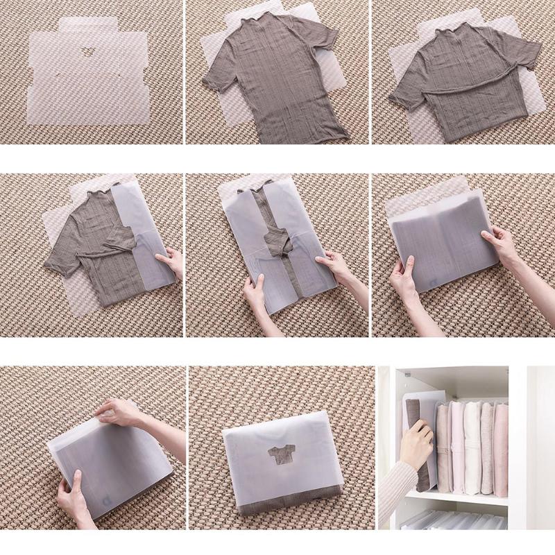 5pcs Plastic Clothes Folding Shirt Folder Clothespins Space Saving Closet Organizer Storage Clothe Peg Cloth Board