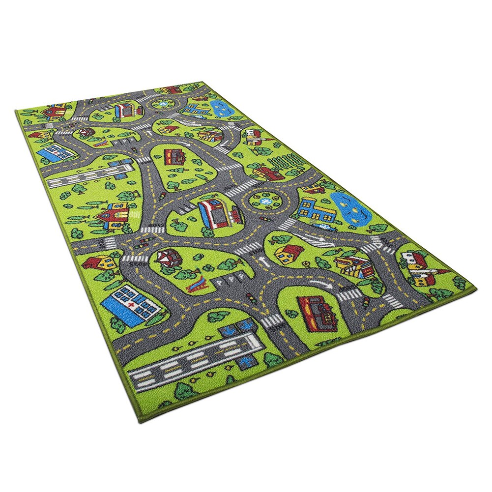Children's Educational Carpet Traffic Urban Road LED Baby Play Mat Crawling Pad Kids Rug Infant Non-slip Developing Mats Blanket