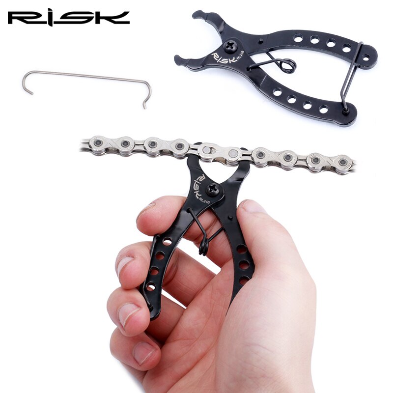 Risk Mini Bike Chain Link Tool Plier With Hook,Portable Quick Release MTB Road Bicycle Chain Clamp Powerlink Tool Kit