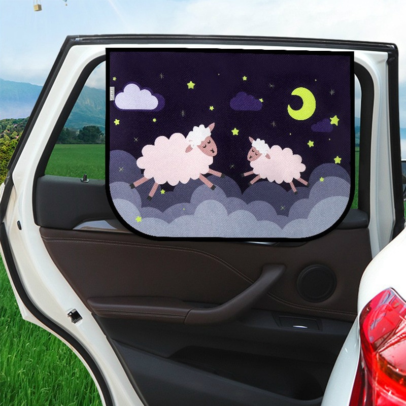 Universel bil solskærmsdæksel uv beskytte gardin sidevindue solskærmsdæksel til baby børn søde tegneserie bil styling