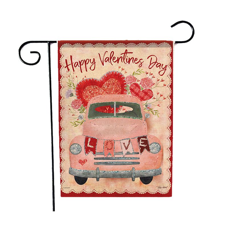 Hjem havehjerter 12.5 x 18 tommer dekorativ kærlighed valentinsdag velkommen haven flag bryllupsfest hængende dekorationer 2: A11