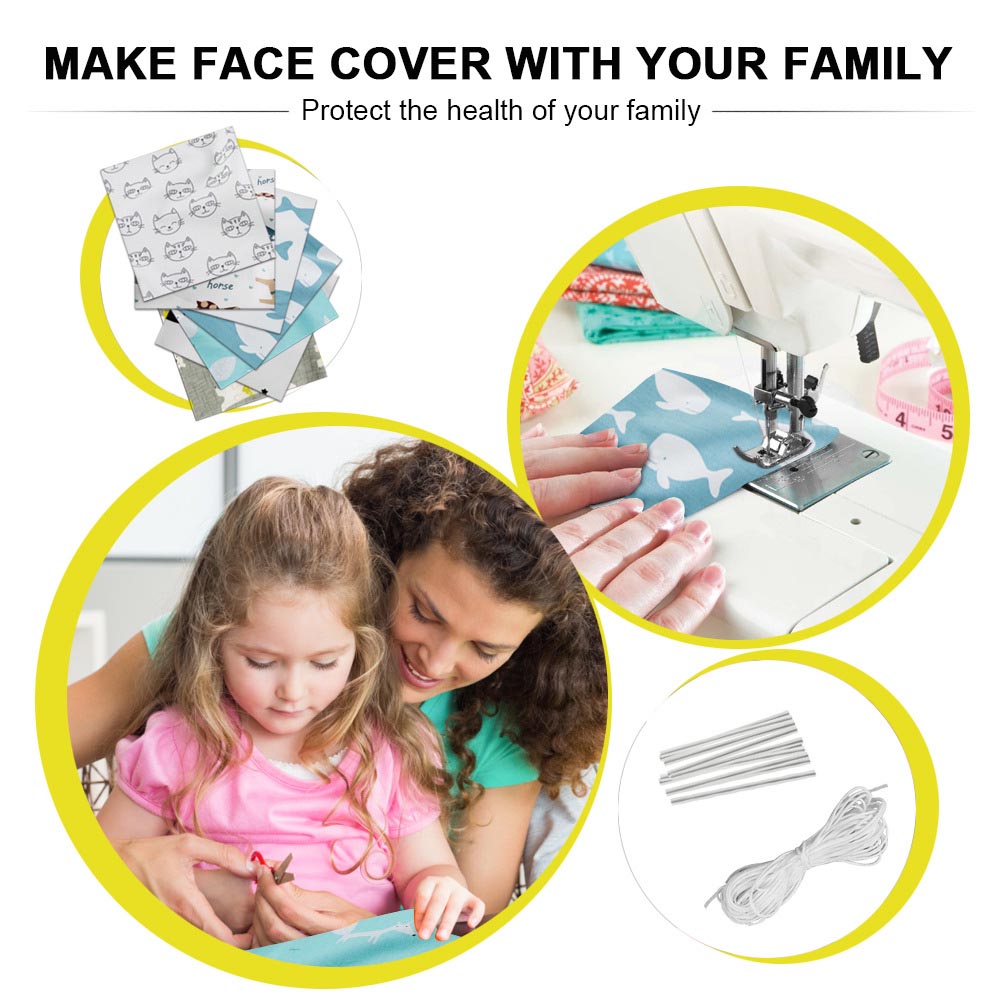 Diy Masker Zelf Gemaakt Masker Kit Kleur Ademend Zacht Met 10 Pcs Nasale Brug Van Masker Verstelbare Diy Productie touw