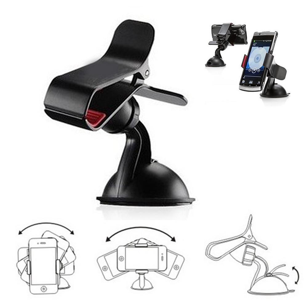 Universal 360 Degrees Rotation Car Mobile Phone GPS Sucker Holder Clip Stand Navigation Clips Mount Holders Bracket Cradle Stand