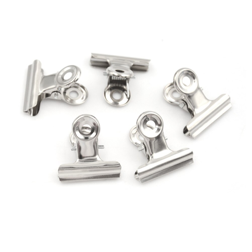 5pcs Colorful Metal Binder Clips Cute Folder Notes Letter Paper Clip Documents Clamp School Office Stationery 12 Colors