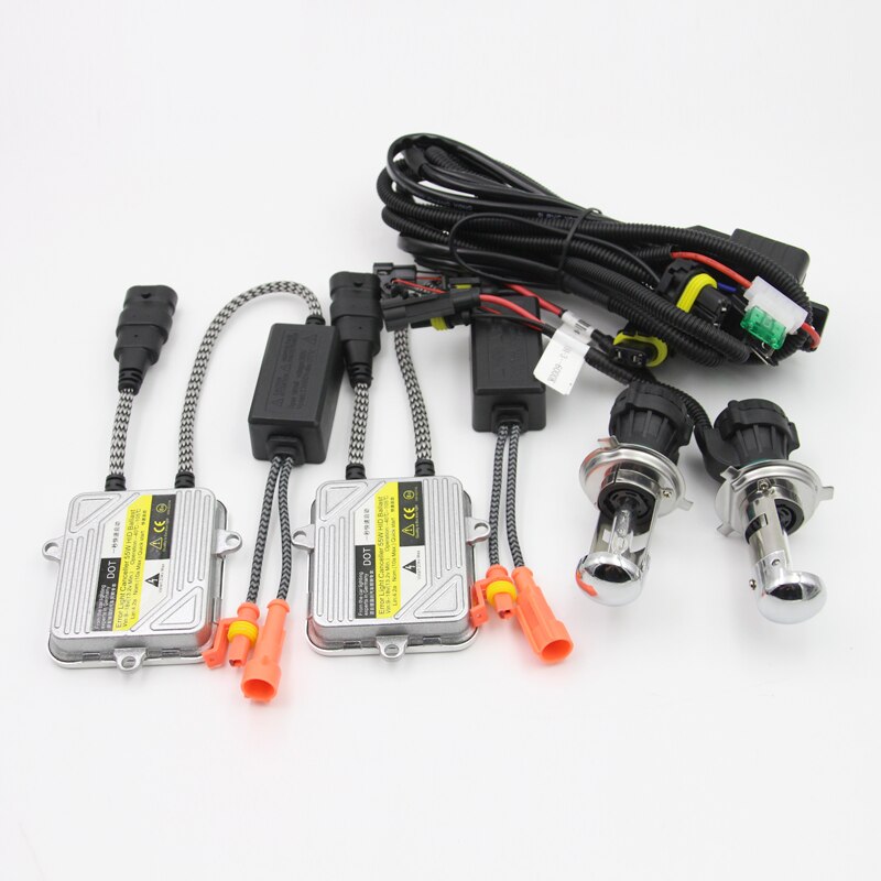 Juego de faros de coche de 12V, 55W, H4 bi-xenon pro, kit de Xenón HID de canbus H4-3, Kit hid alto/bajo 3000K 4300K 6000K 8000K 10000K 12000K