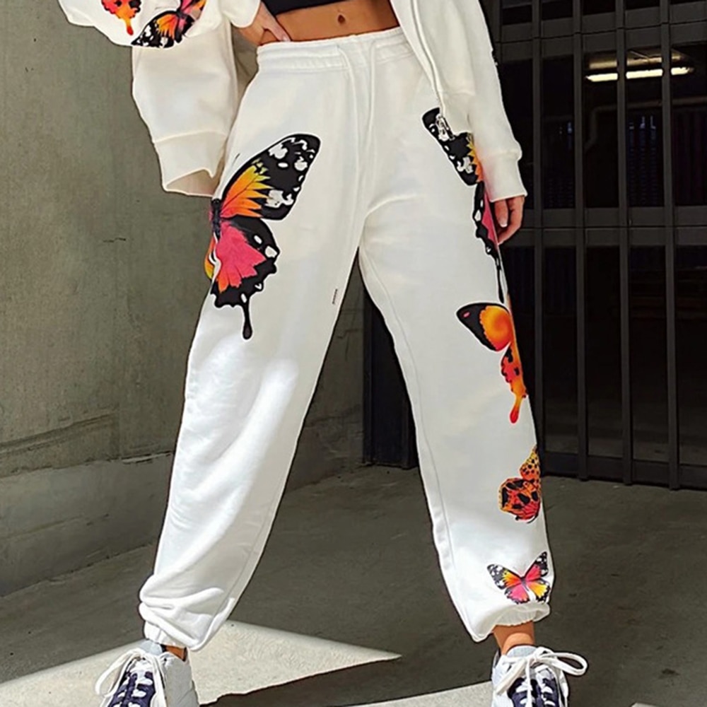 Ensembles de survêtement femmes Sweat à glissière pantalons de survêtement Joggers ensembles de vêtements de sport Streetwear Baggy pantalon de survêtement ample