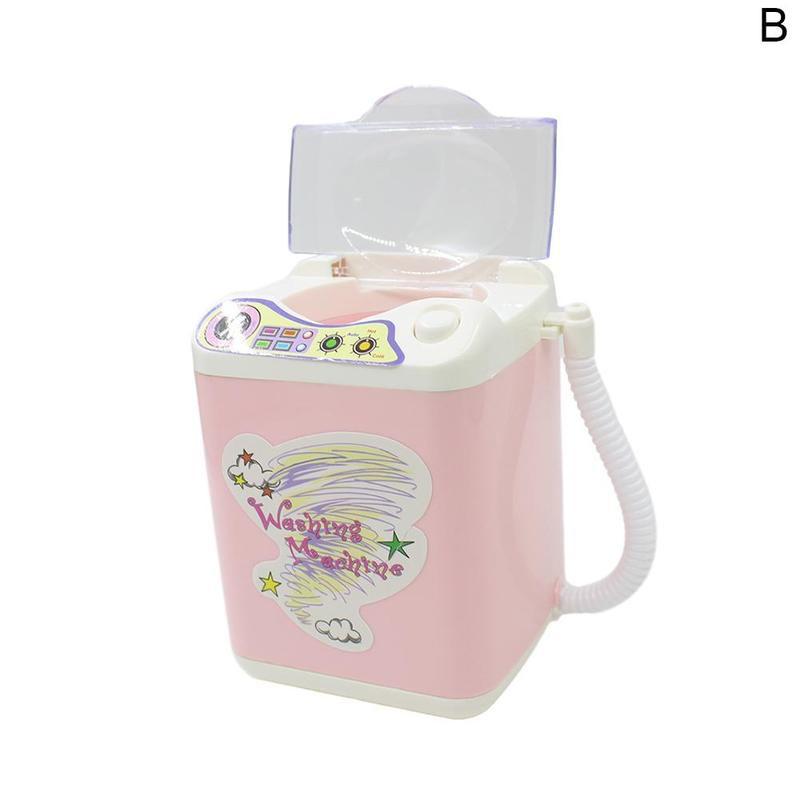 1 sztuk elektryczna pralka zabawka mechaniczna pralka elektryczna słodka zabawka pędzel kosmetyczny robić pudru ptyś podkładka uroda czyszczenie nowe narzędzie