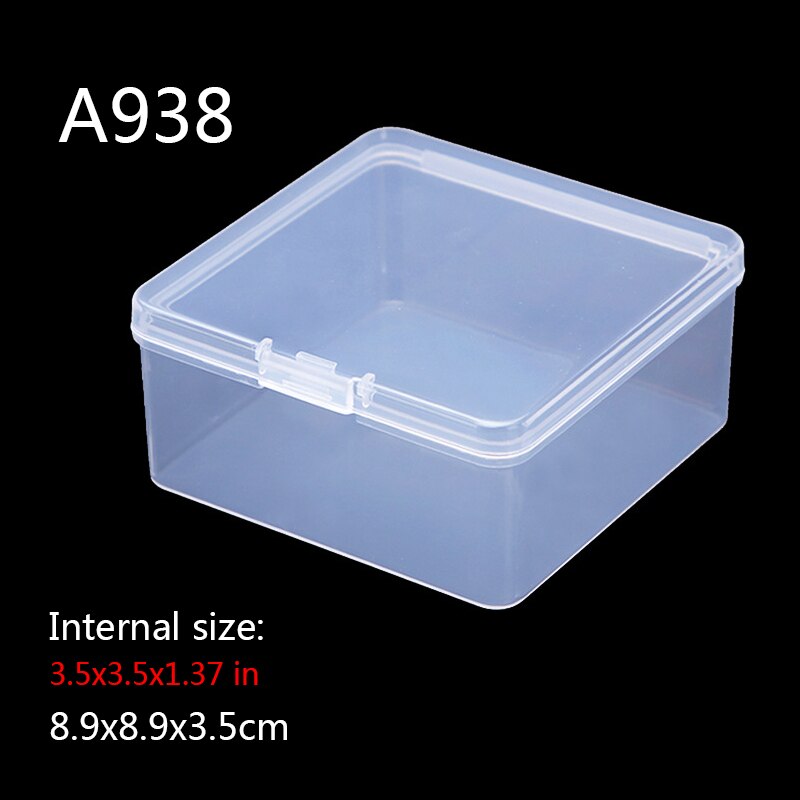 Mini Boxes Rectangle Clear Plastic Jewelry Storage Case Container Packaging Box for Earrings Rings Beads Collecting Small Items: a938