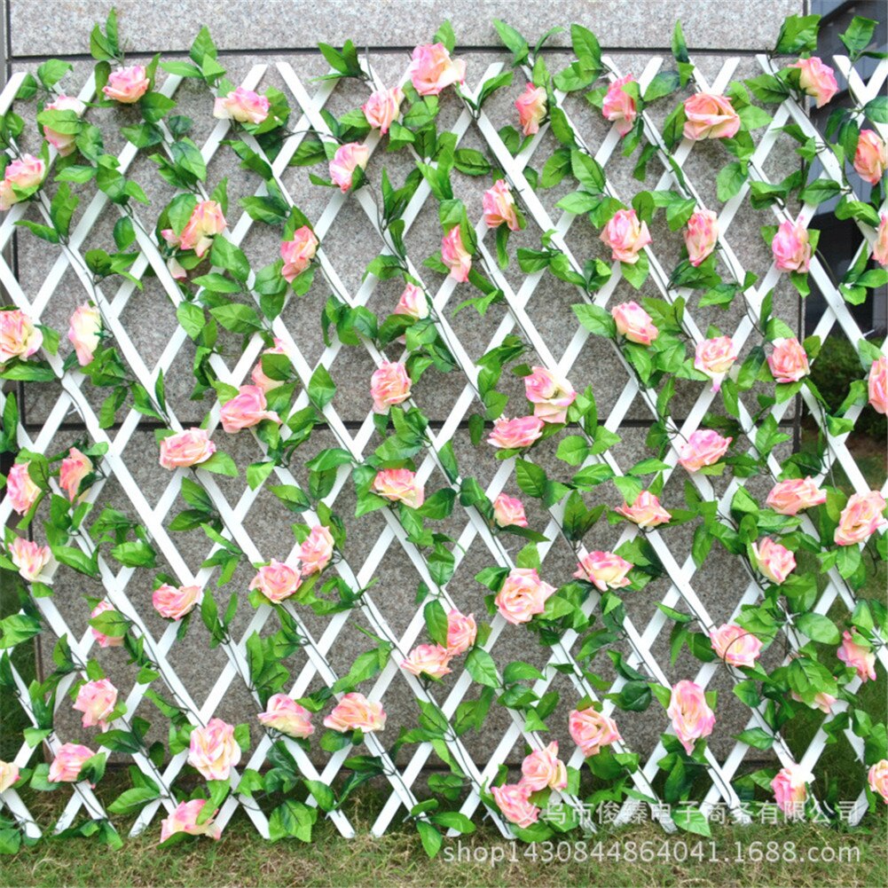Extendable Instant Fence Outdoor Wooden Fence Garden Balcony Vine Frame Wedding Props Decoration