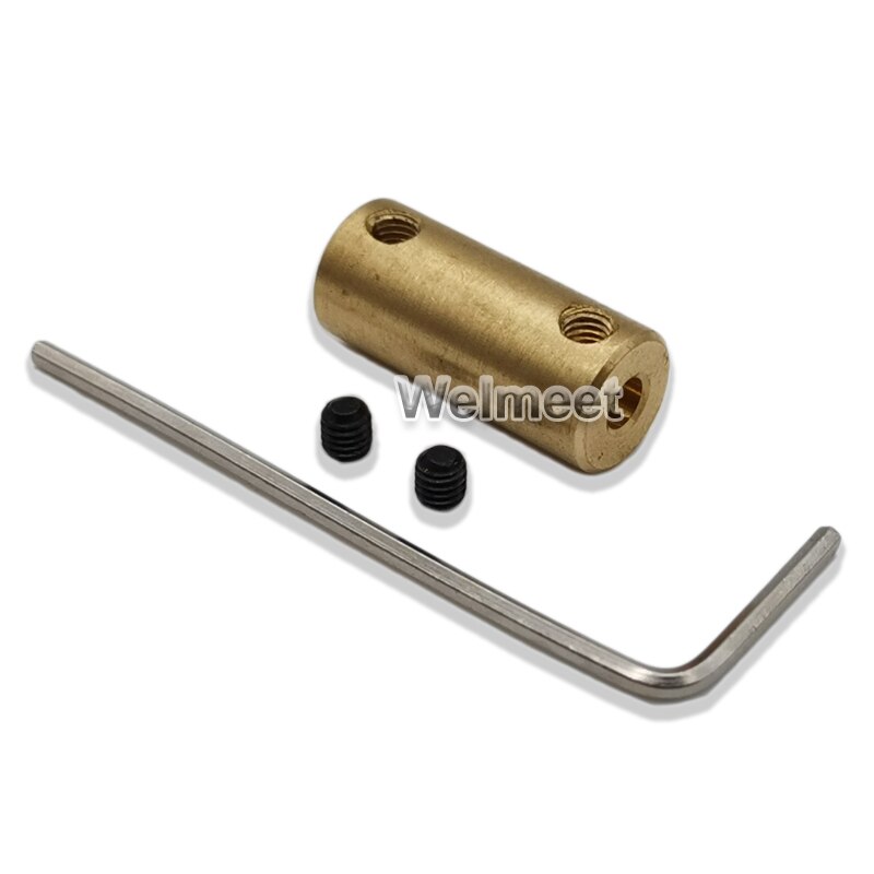 3.17mm-3.17mm Copper Rigid Shaft Coupler Rigid Coupling Motor Connector Gear Shaft 9x20mm