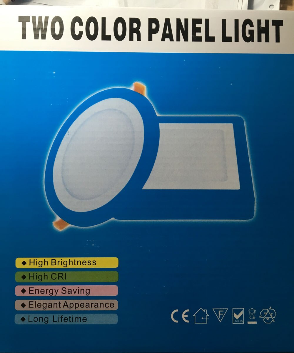Acrylic RGBW Dual Color 6W 9W 18W LED Recessed Panel Ceiling Light