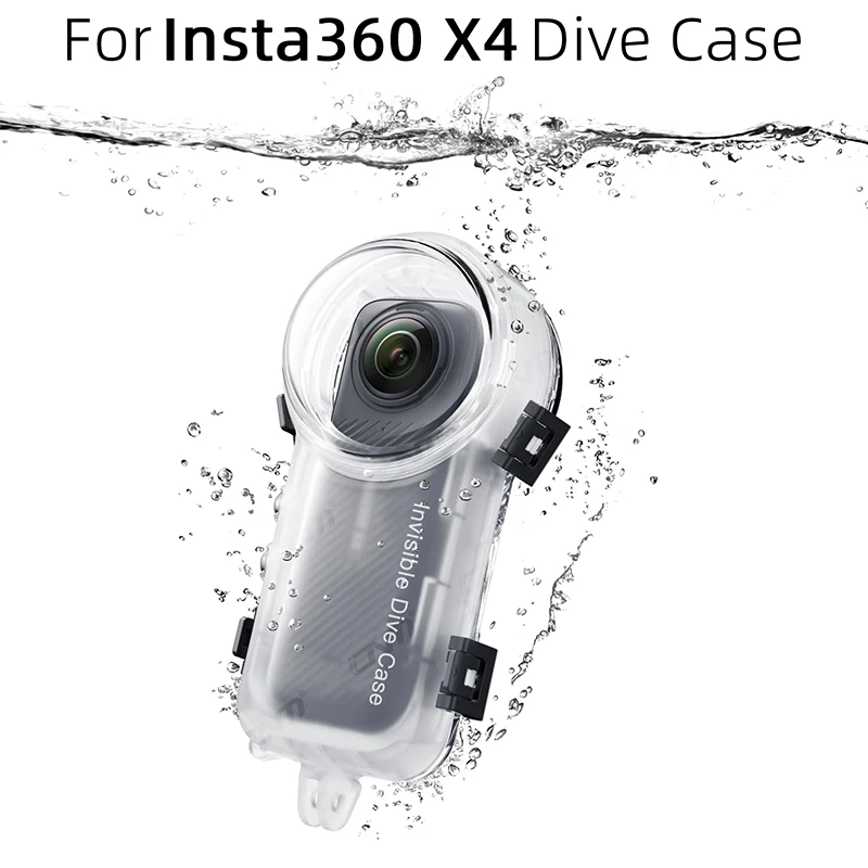 for Insta360 X4 Accessories Dive Case Selfie Stick Storage Bag Lens Cover Screen Protector Hand Wrist Strap Battery Charge Box: black