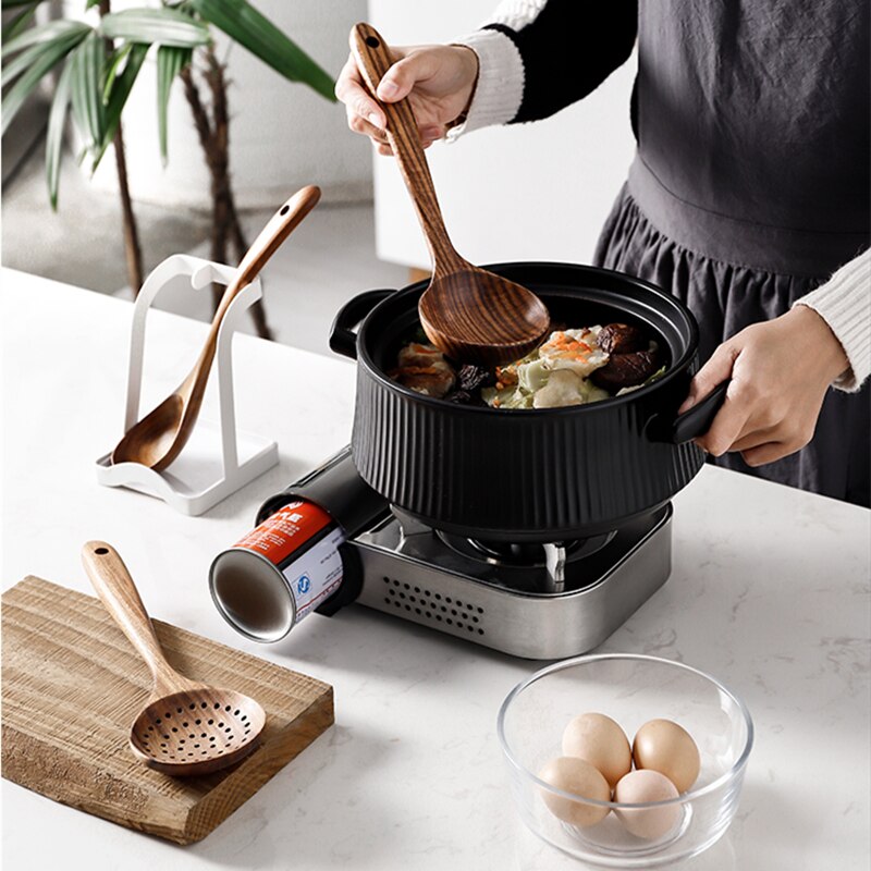 Natural Teak Wood Cooking Spatula Kitchen Utensil Set Tableware Spoon Colander Soup Skimmer Spoon Scoop Kitchen Cooking Tool Set