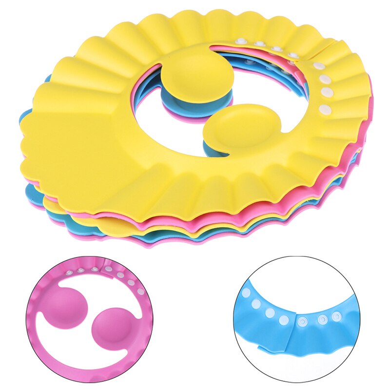 Gorro de baño de bebé duradero con visera ajustable para ducha de bebé protector de ojos a prueba de agua Escudo de lavado de cabello para niños