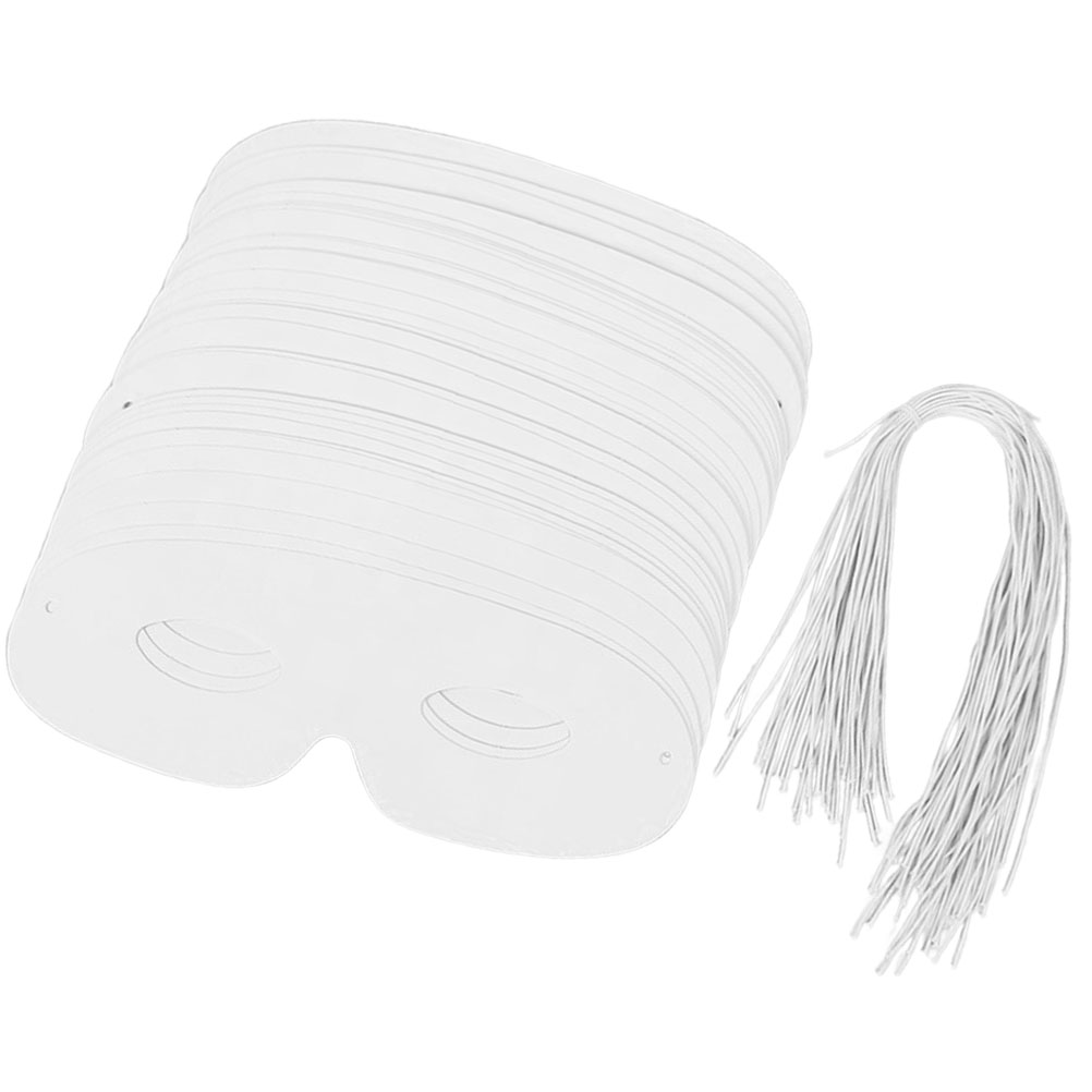 40 juegos de máscaras de pulpa de papel blanco DIY, máscaras pintadas a mano en blanco con personalidad, disfraz de de Carnaval, accesorios de disfraces