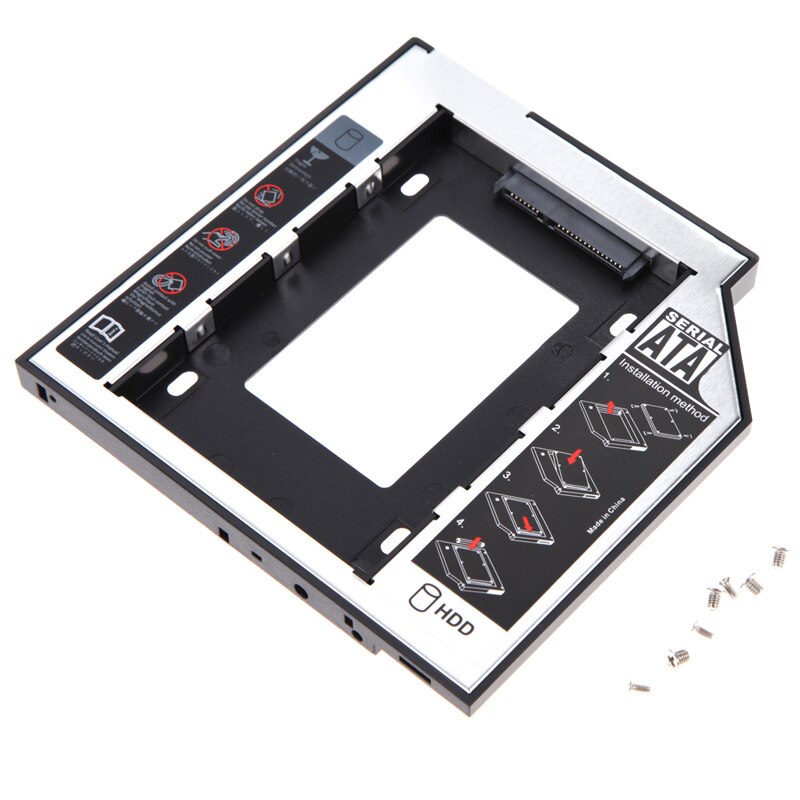Universele 2.5 2nd 12.7Mm Ssd Hd Sata Harde Schijf Hdd Caddy Adapter Bay Voor 2.5 "Sata Harde drive/CD-ROM Voor 12.7Mm Sata-Bit