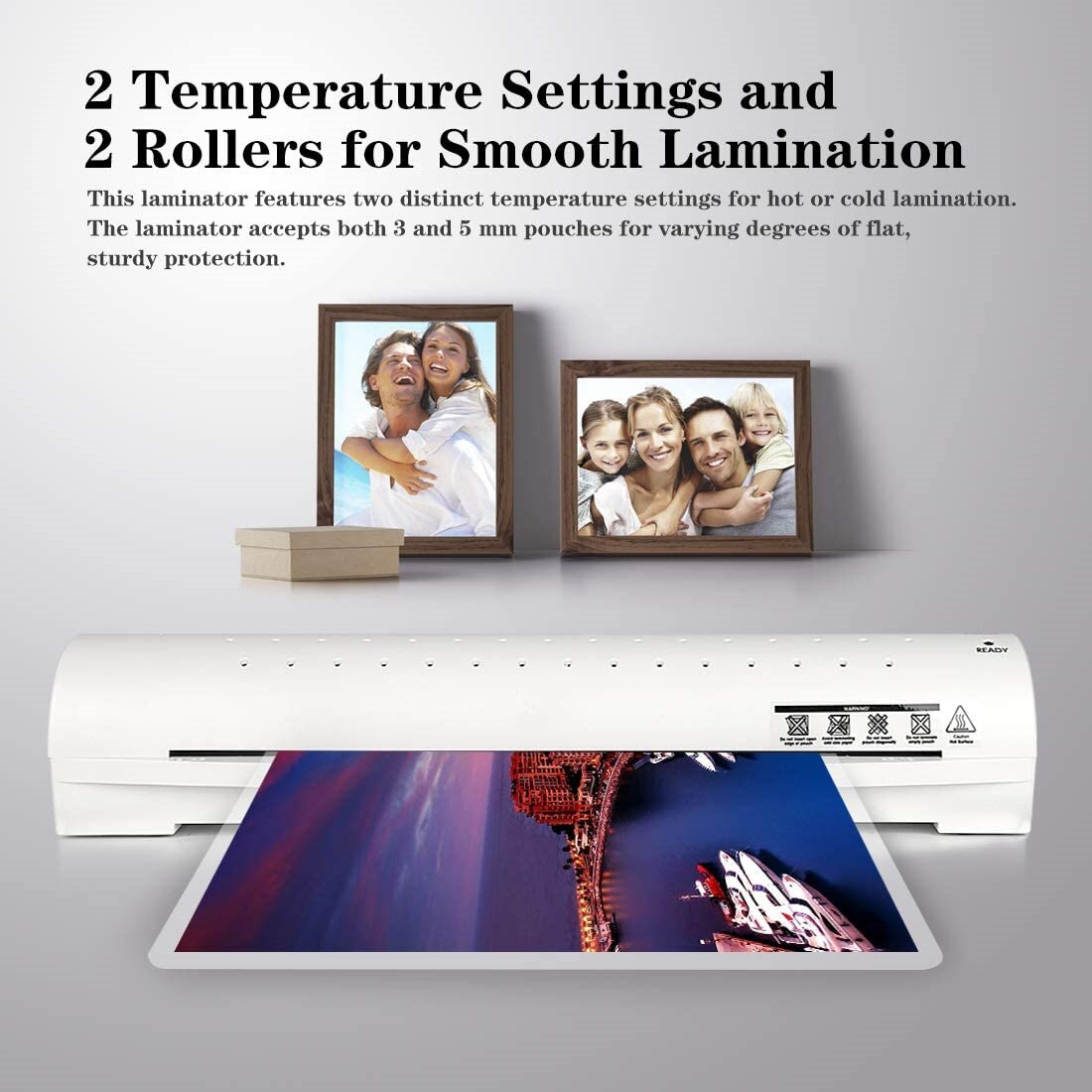 Thermal Laminator Machine for A4/A6 Laminating Machine with Two Roller System Faster Warm-up Quicker Laminating for Home Office