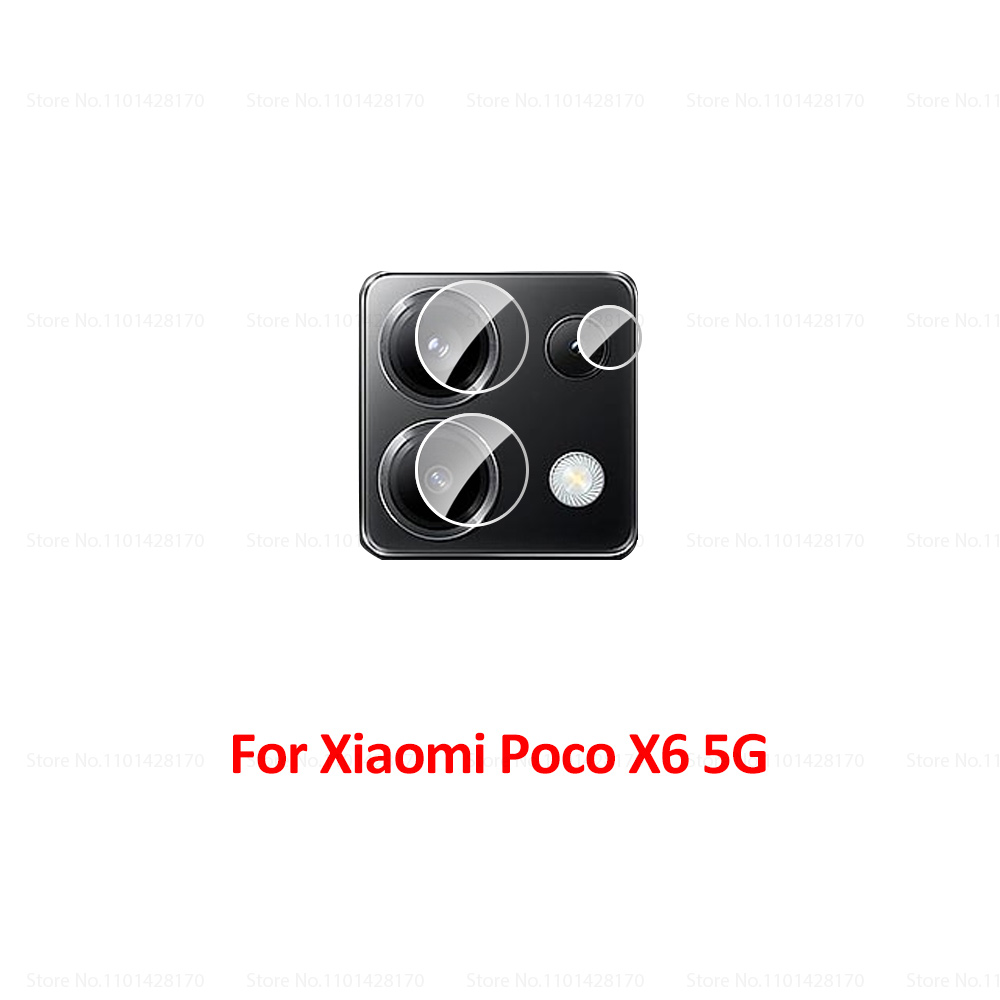 3-5 pièces couverture arrière de caméra pour Poco X7 Pro 5G protecteur de caméra lentille verre trempé Xiaomi Poco F7 Ultra X6 F6 M6 Pro 4G Film d'objectif: Black / Bundle1