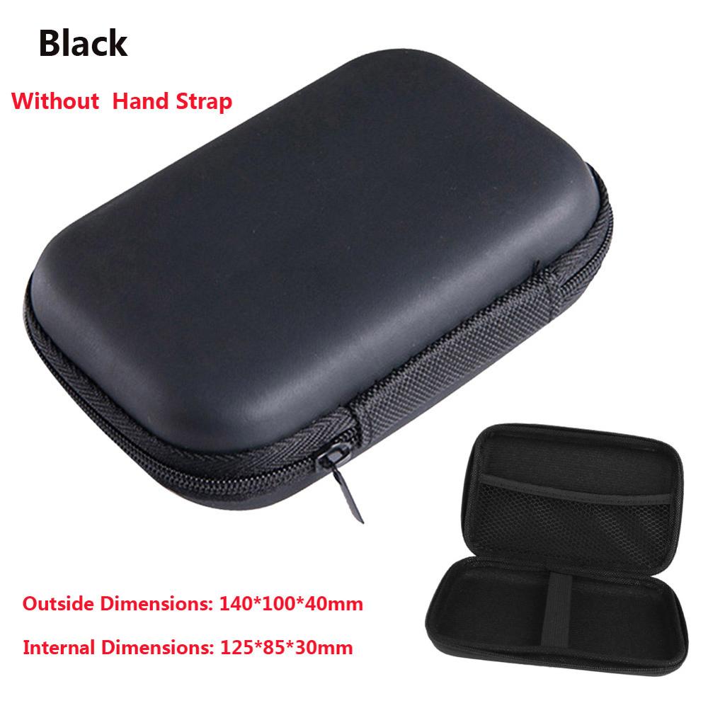 Portable HDD bag TF/SD card Storage Bag for External 2.5" Hard Disk case/Earphone/U Disk/Power Bank case bag USB Cable bag: Black