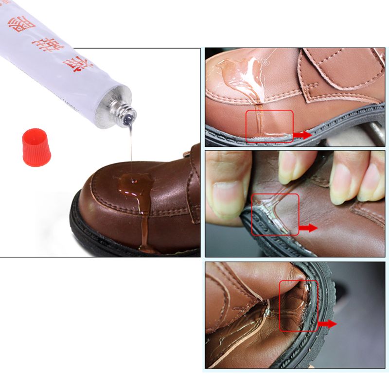 Colle de réparation Super adhésive 10ml, pour chaussures, cuir, Tube de toile en caoutchouc, liaison forte XXUC