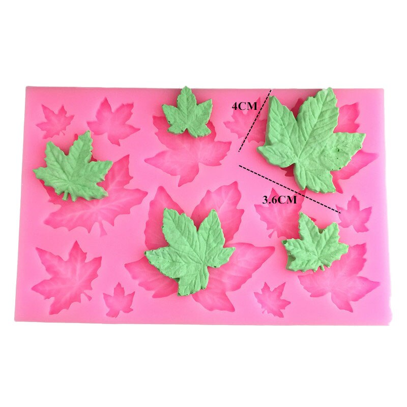 A variety of maple leaf shape baking tools soft clay glue mold chocolate sugar cake decoration