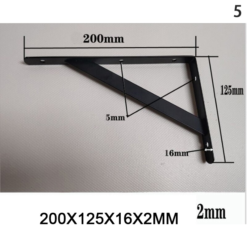 Driehoekige hoekbeugel bakwandmontage zelfdragend frame wand roestvrijstalen l-vormige beugels wandplankbeugelhouder: 5