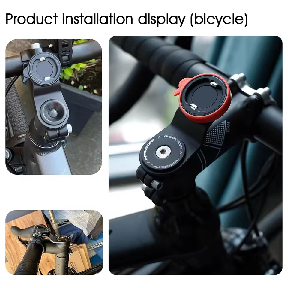 Mountain Bike Phone Mount,Bicycle Stem Cell Phone Holder,Universal Aluminum Handlebar Phone Clamp,Cycling Mobile Phone Clip