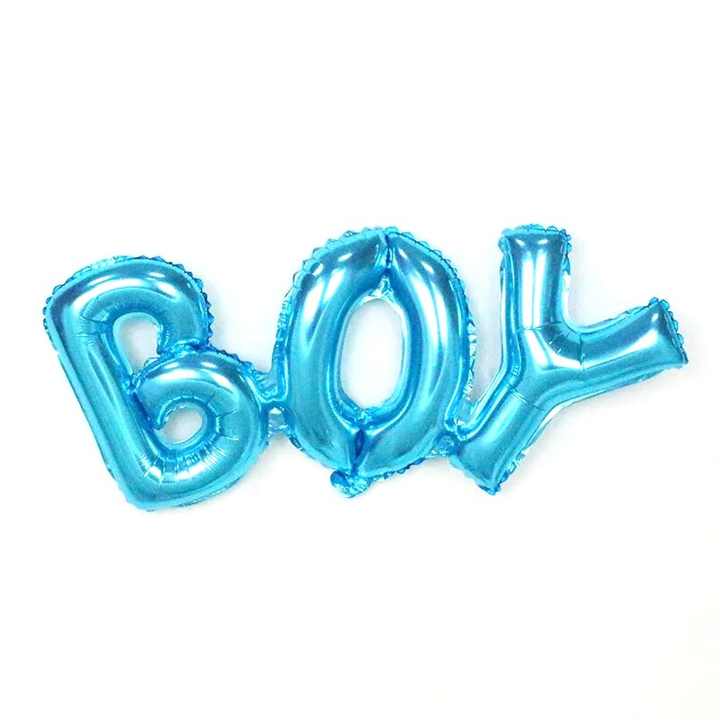 Boy Girl Connection Letter Foil Balloons Birthday Party Balloons Inflatable Helium Balloon Children Party Decoration: Blue-Boy