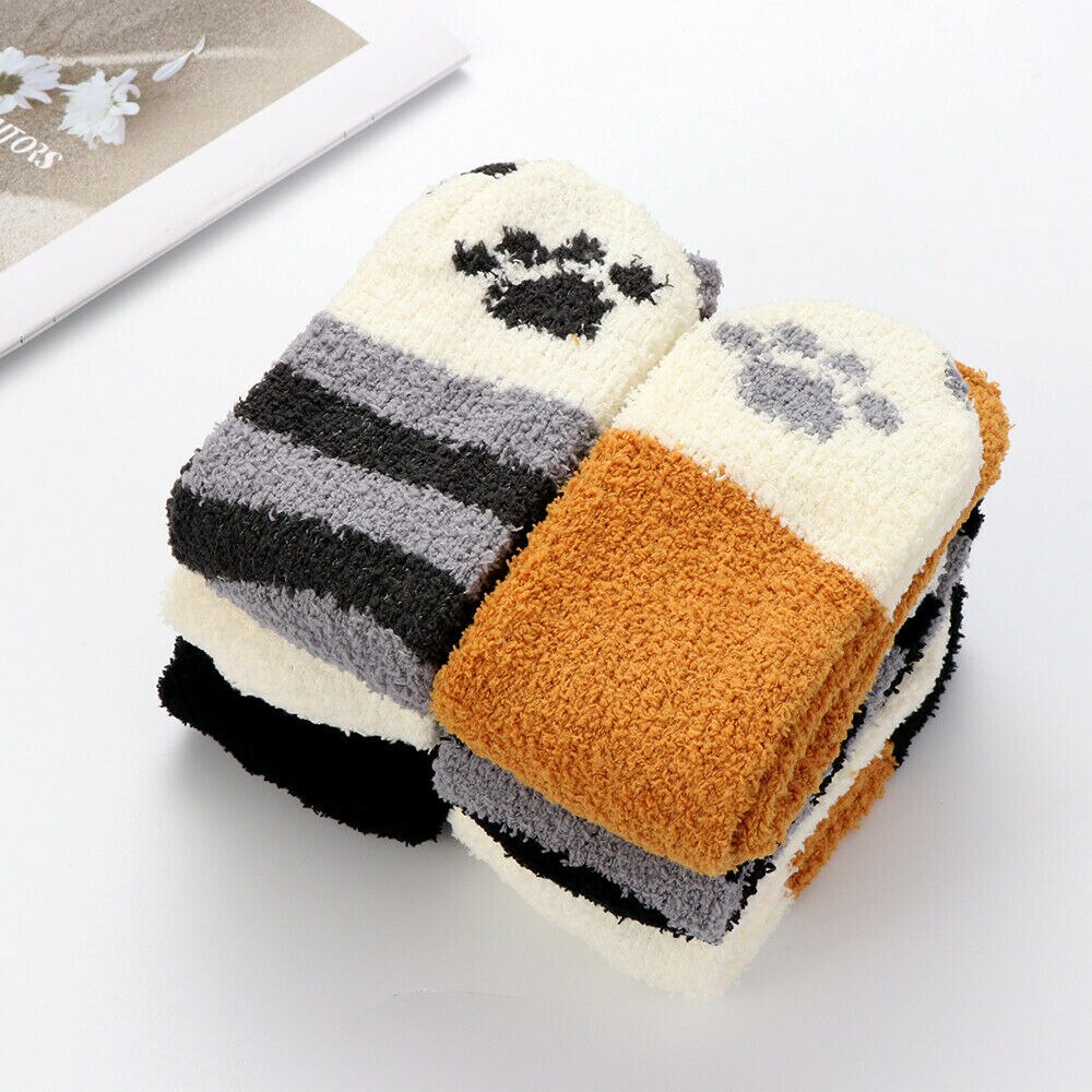Socks Ladies Socks~ Cat Paw Soft Warm Bed Women 1 Thickening